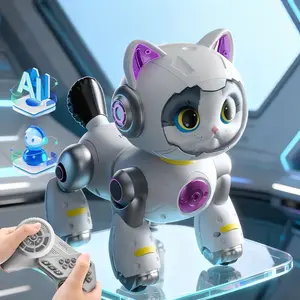 Intelligent Robot cat - Remote Control, Special EffectsRobot cat, Dancing, Al Intelligent Programming CompanionToy Christmas Gift, Intellectual Toy For Students In TheBack-To-School Season, Can Dance, Telling Stories, Realistic Robot, robot pet, robot