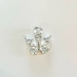 Sterling Silver 925 CZ Butterfly Pendant CZ Jewelry