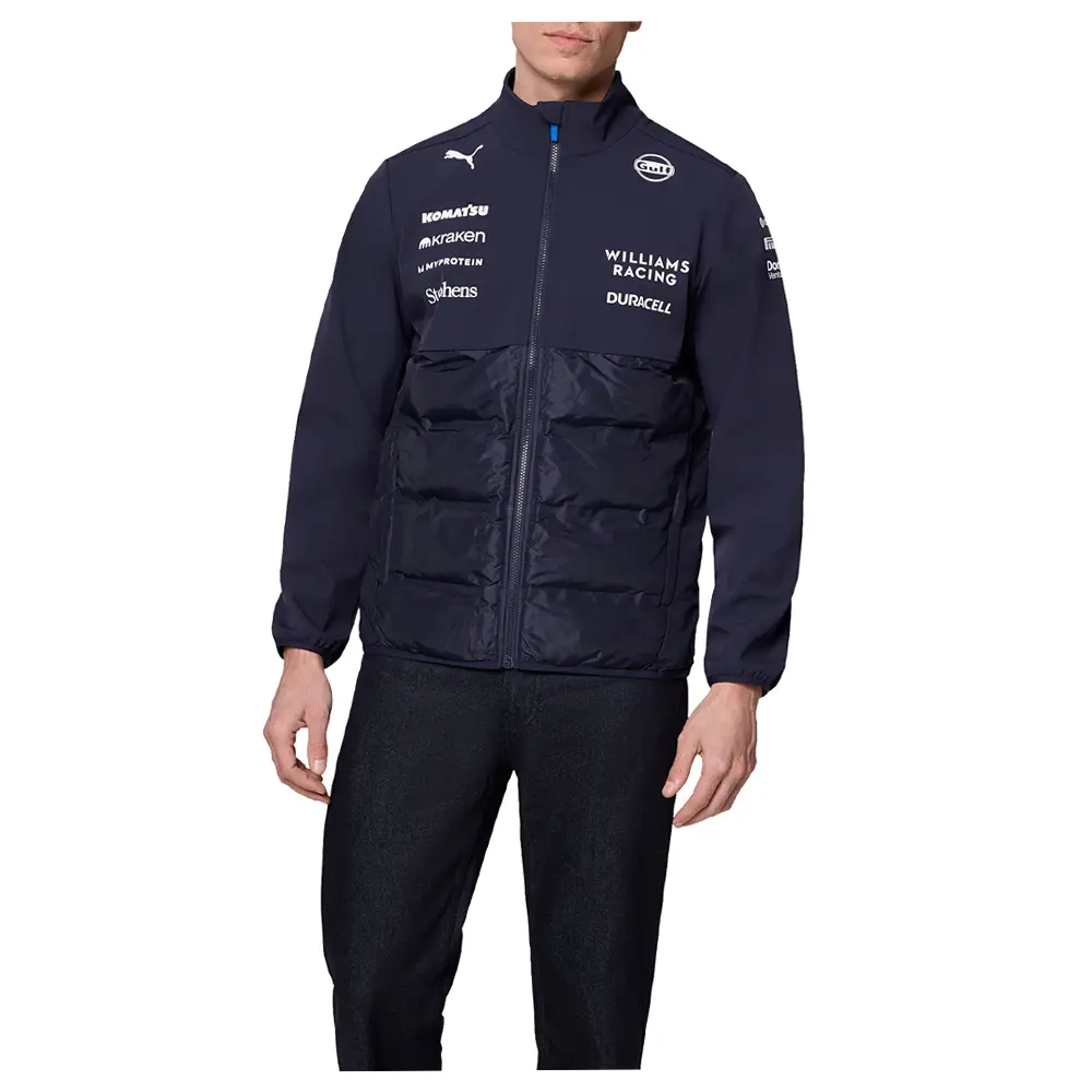PUMA Mens Williams Racing Replica Hybrid Jacket Athletic Outerwear Casual - Blue