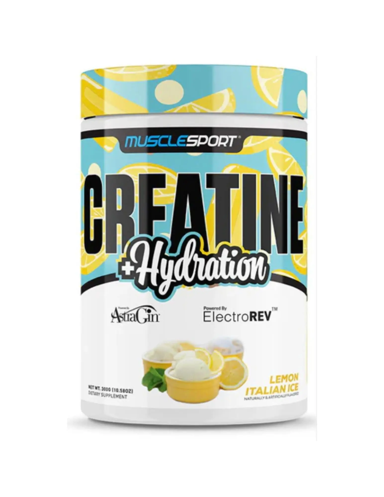 Musclesport Creatine+Hydration - Premium Creatine Monohydrate & Electrolytes for Strength Performance & Recovery - Natural Energy Support for Athletes & Gym Enthusiasts
