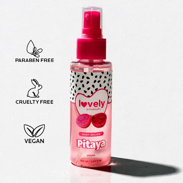 Face Beautiful Brazilian Pitaya Body Splash - Lightweight fruity fragrance mist for everyday freshness and post-shower reapplication, long-lasting scent, 100 ml / 3.38 fl oz