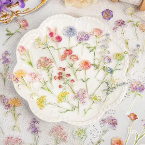 30 Sheet Vintage Gold Foil Floral Stickers for Scrapbooking, DIY Journal Decoration and Crafts, Ideal for Album and Planner, Decorative Stickers