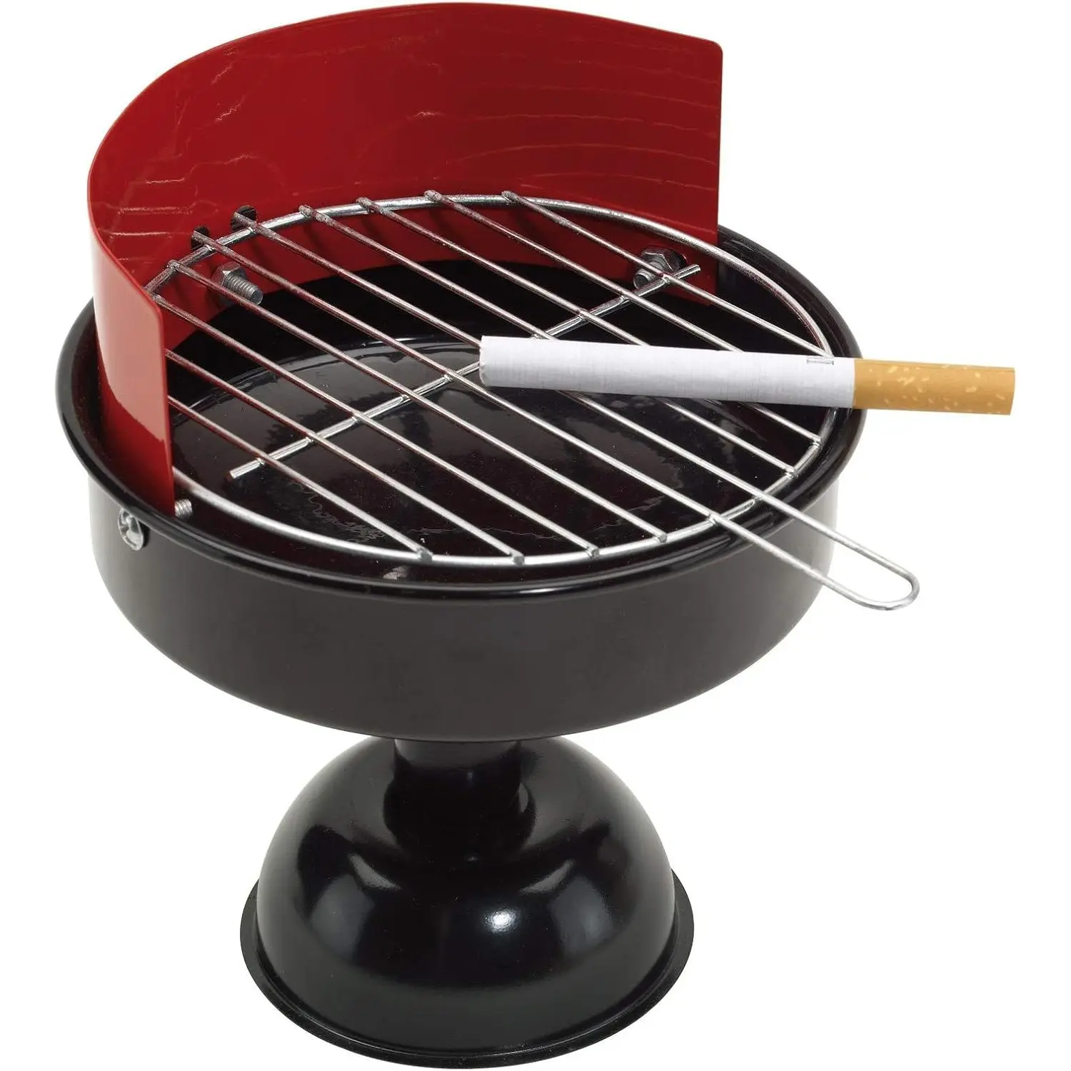Cute barbecue ashtray metal cigarette ashtray for indoor and outdoor use gift funny cool for smokers ash tray for home yard decor