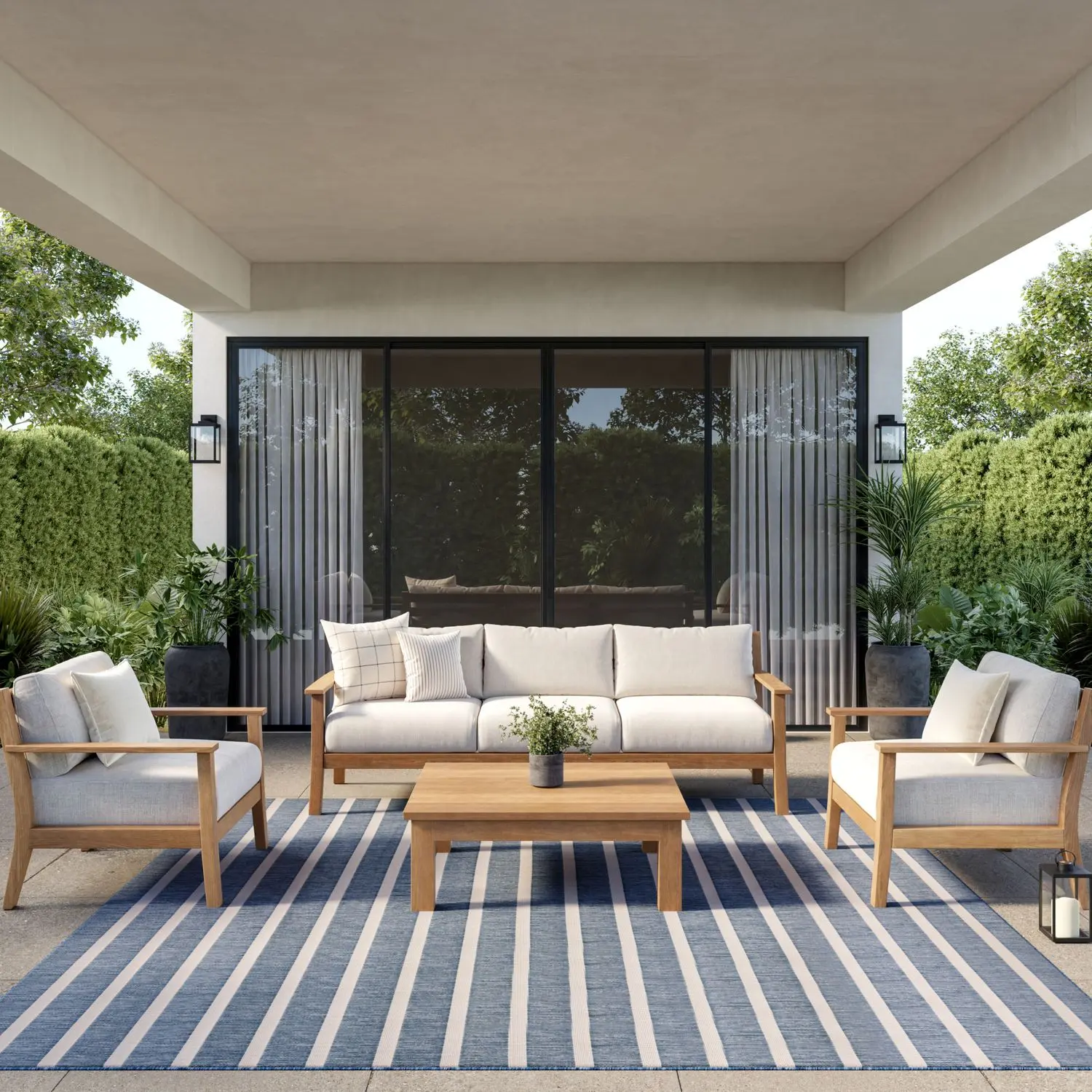 Nourison Positano Modern Stripes Flatweave Outdoor Rug Nourison Positano Modern Stripes Flatweave Outdoor Rug