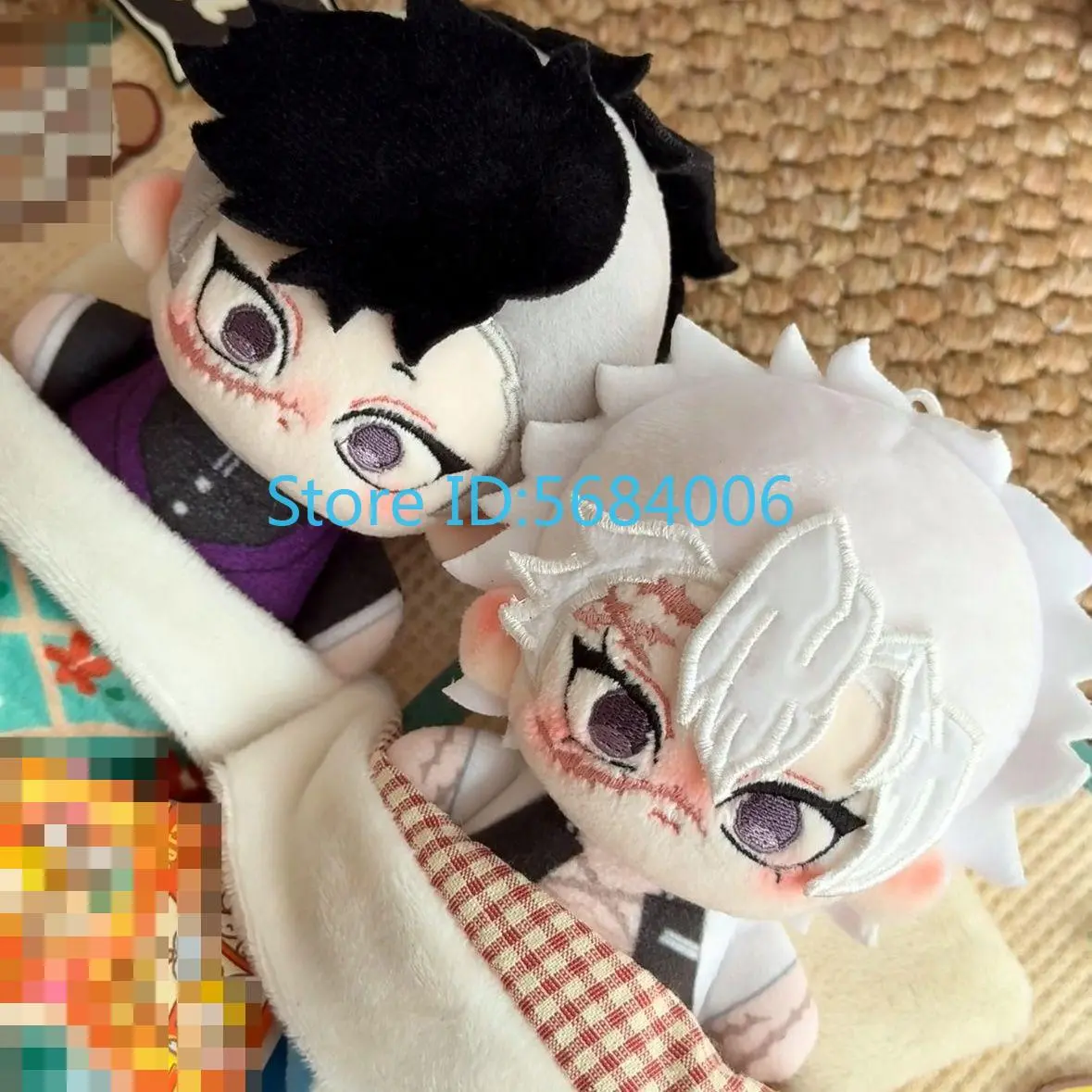 10cm Cartoon ‌Kimetsu no Yaiba Shinazugawa Sanemi Genya Plush Doll Mini Pendant Cosplay For Anime Fans