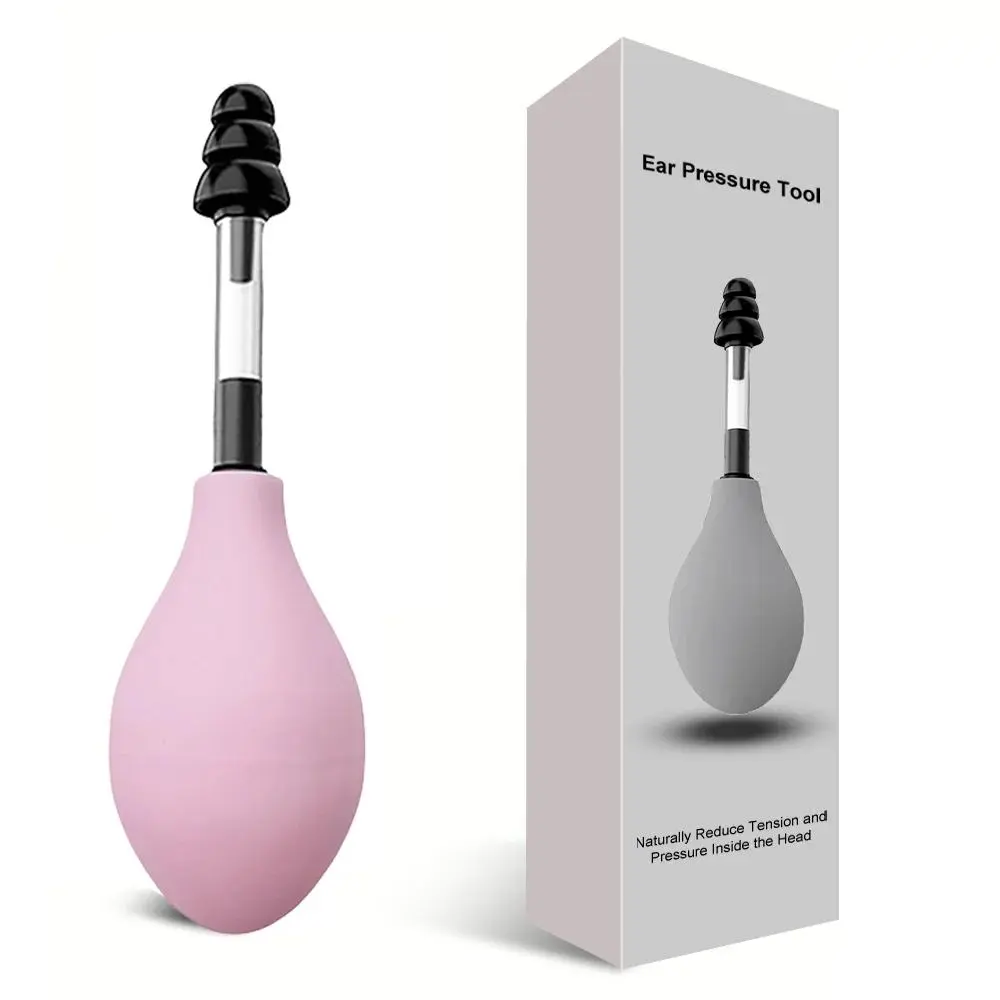Portable Silicone Ear Pressure Tool, Ear Pressure Relief Suction Product, Manual Massage Tool for Women & Men, Lightweight, Ear Canal Cleaner, Ear Care Products