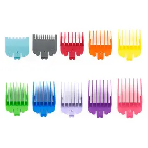Hair oil head, fader accessories For limit comb, 10-piece set, colored plastic buckle, caliper, positioning comb