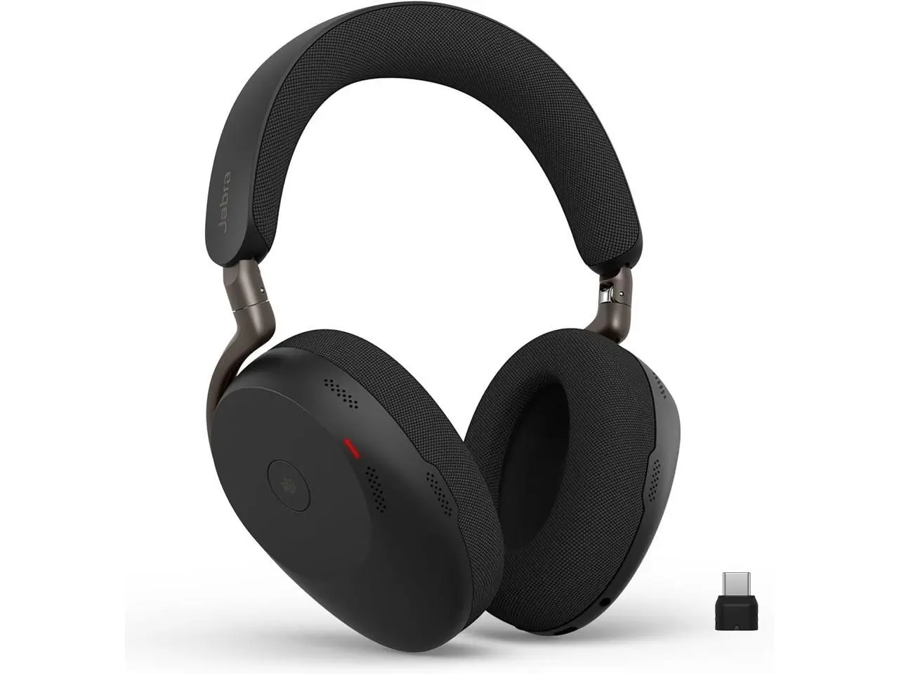 Jabra Evolve3 85 Over-Ear Wireless Bluetooth Headset with Microphone for Work, AI Voice Call Technology, Adaptive Active Noise Cancellation, 25-Hour Battery, USB-C, Microsoft Teams Certified, Black