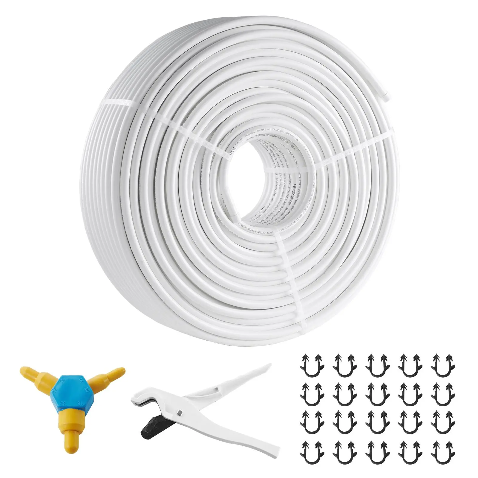 【Summerfinds】VEVOR PEX-AL-PEX Tube 656ft5/8'' Diameter Aluminum-Plastic Composite Pipe Oxygen Barrier Radiant Floor PEX Pipe0.08'' Thickness Radiant Heat Floor Plumbing Inner Aluminum Layer PEX Tubing Pipe