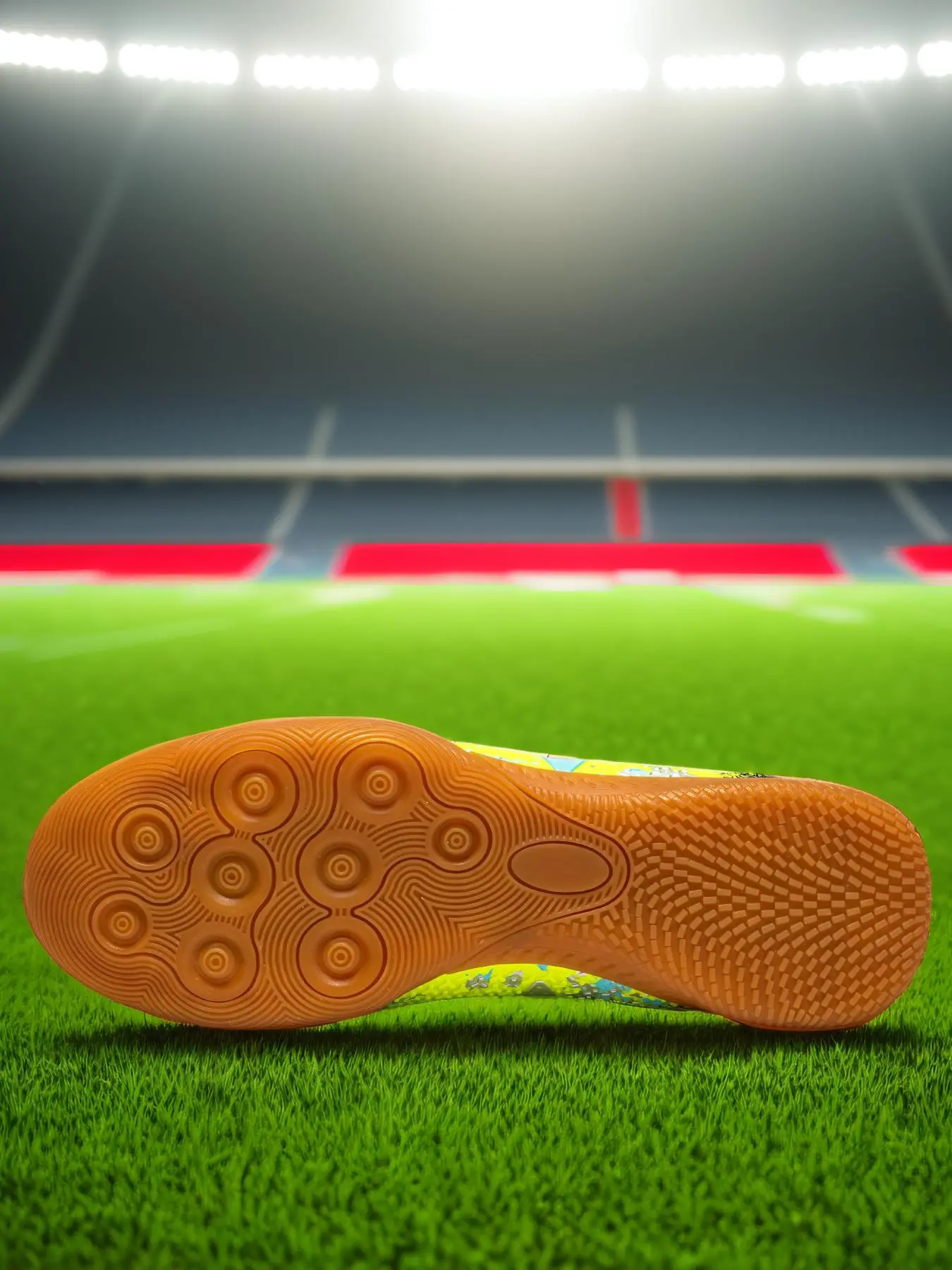 Men's Random Pattern Lace Up Soccer Shoes, Breathable Comfortable Football Boots, Non-slip Football Shoes for Training & Competition, Football Cleats