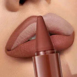 6 Color Lip Liner & Lipstick Duo, Rotating Matte Lipstick Pen, Easy Application, Natural Look, Lip Liner Set, Perfect for Everyday Use, Cosmetic