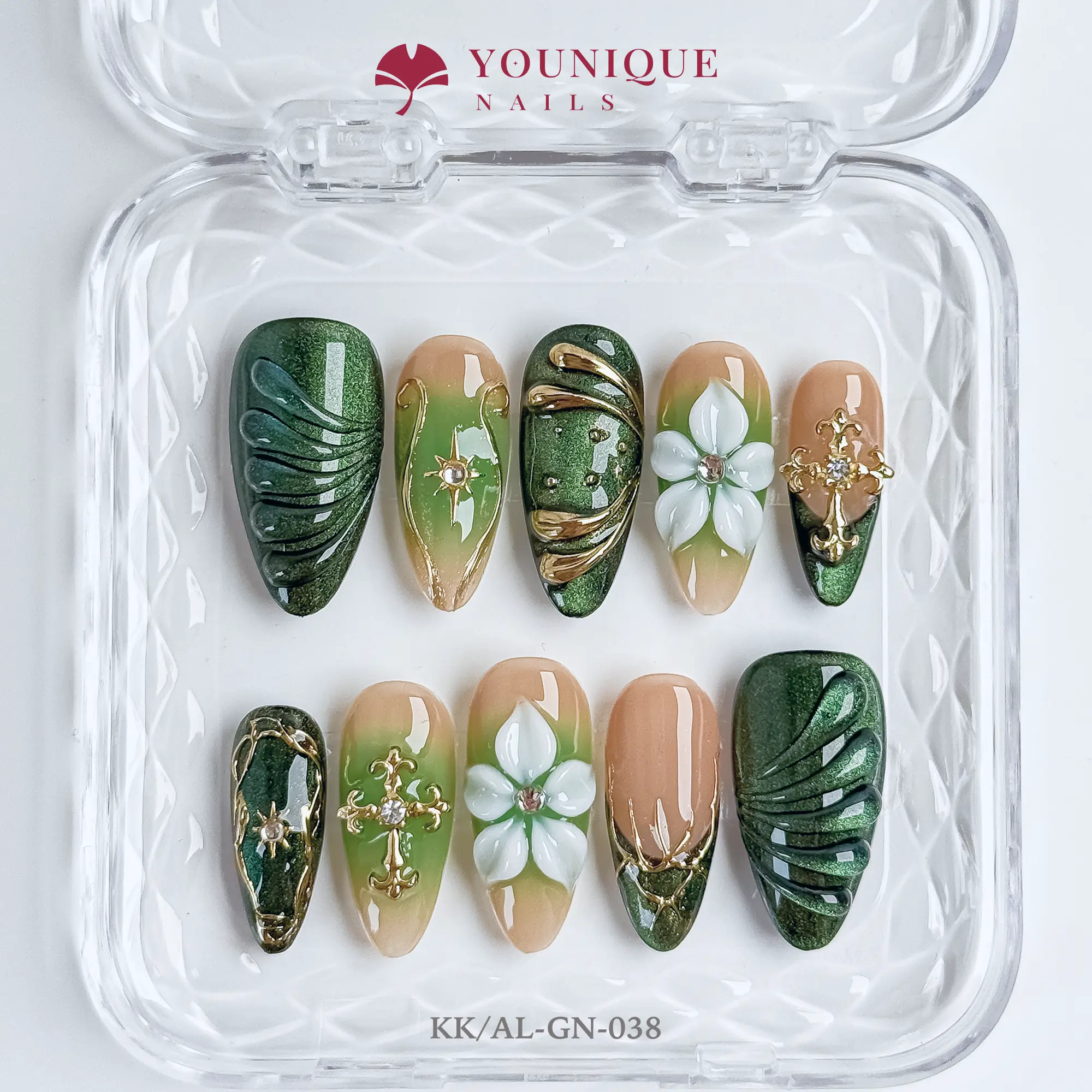 Younique Nails  | 10PCS 100% Handmade Press-On Nails | Reusable Colorful Art