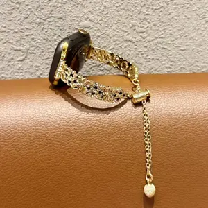 Rhinestone Decor Watch Band (Band Only), Fashionable Watch Band for Women, Watch Band for Apple Watch 38/40/41mm & 42/44/45/49mm, Wearable, Smart Watch Accessories