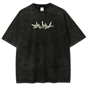 Neon Genesis Evangelion Menswear Distressed Washed Short-Sleeve Round Neck Fitted Casual Festive Unisex Top T-Shirt 6
