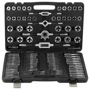 VEVOR Tap and Die Set, Various specifications, 110-Piece Include Metric Size M2 to M18, Bearing Steel Taps and Dies, Essential Threading Tool for Cutting External Internal Threads, with Complete Accessories and Storage Case