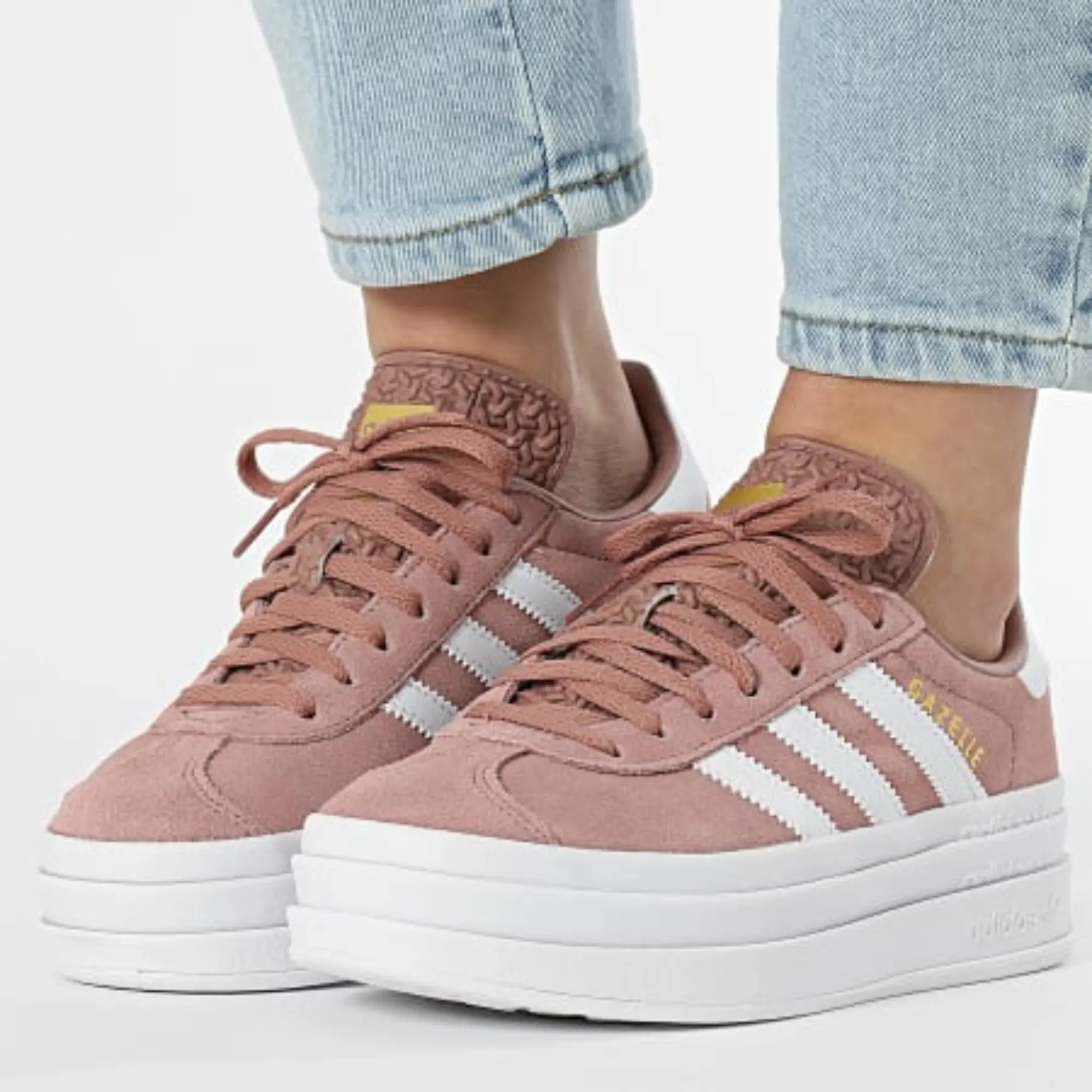 Adidas Gazelle Bold Warm Clay Gold Metallic – Brand New & Authentic Women’s Leather Casual Trainers JQ7406