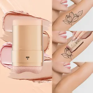 Multi-Use Concealer Foundation Balm, Smooth Blend Cream Stick for Even Skin Tone, Moisturizing Waterproof Makeup Base with Buildable Coverage, Ideal for Daily Wear, Commuting, Events