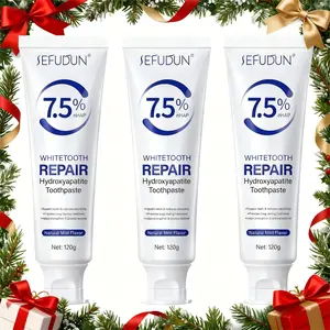 Sefudun Hydroxyapatite Toothpaste 120g, Strengthens Teeth, Prevents Cavities, Fresh Breath, Non-Irritating, Perfect for Travel & Daily Use, Fluoride Free Toothpaste