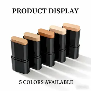 5-color Dual -Ended Foundation Concealer Stick, Dual-ended with Built-in Brush, Moisturizing & Lightweight，Coverage Gentle Makeup Sensitive