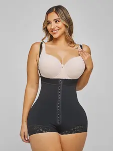 LIANA FAJAS COLOMBIANAS Women's Lace Compression Shapewear Garment - Basic Elastic Style, Adjustable Removable Buckle-Attached Shoulder Straps, Breathable, Comfortable, Sexy for Everyday Wear