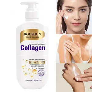 500ML Collagen Body Lotion, Moisturizing Body Lotion, Refreshing Non Greasy Moisture Body Care Product for Women & Men, Skin Care Product for Daily Use, Hydrating, Body Care Lotions