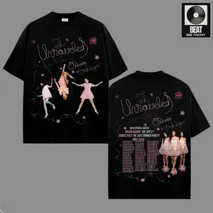 Olivia the unraveled tour you seem pretty sad for a girl so in love double sides Graphic Tee New Album 2026 Unisex Oversized Cotton T-Shirt, The Livies Washed Tee, Vintage Music Merch New Generation Pop Music, New Album Gift For Fans