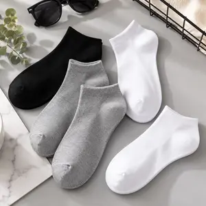 5/10/20 Pair Comfort-Fit Ankle Socks,Lightweight & Soft – Breathable Fabric-Odor,  Plain, Moisture-Wicking-Low Cut Daily Wear, Simple Solid Minimalist