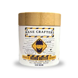 Lard Infused Beard Butter - Non Greasy - All Natural Scent (Unscented) 5.5 oz "Nourish Your Mane"