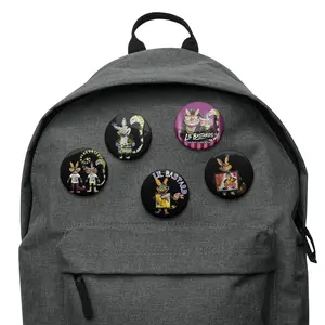 Set of pin buttons
