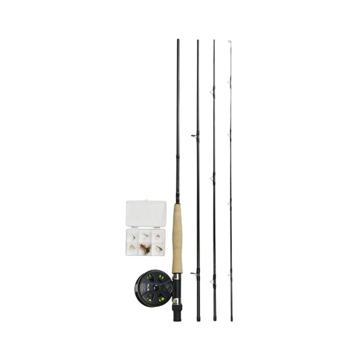 Adamsbuilt Fly Fish Outfit for Beginners, 4-Piece 9 ft. 5 wt. Composite Rod & Reel, Lightweight with Pre-Loaded Line and Flies, Fly Fishing Line, Rods