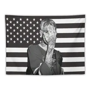 1PC Singer Lil Music Peep Decorates Tapestries, Perfect Gifts For Fans, Album Posters, Suitable For Indoor And Outdoor Use, Suitable For Dormitory, Bedroom, Living Room, Party Decoration， bedroom decor cool stuff for room chill room accessories