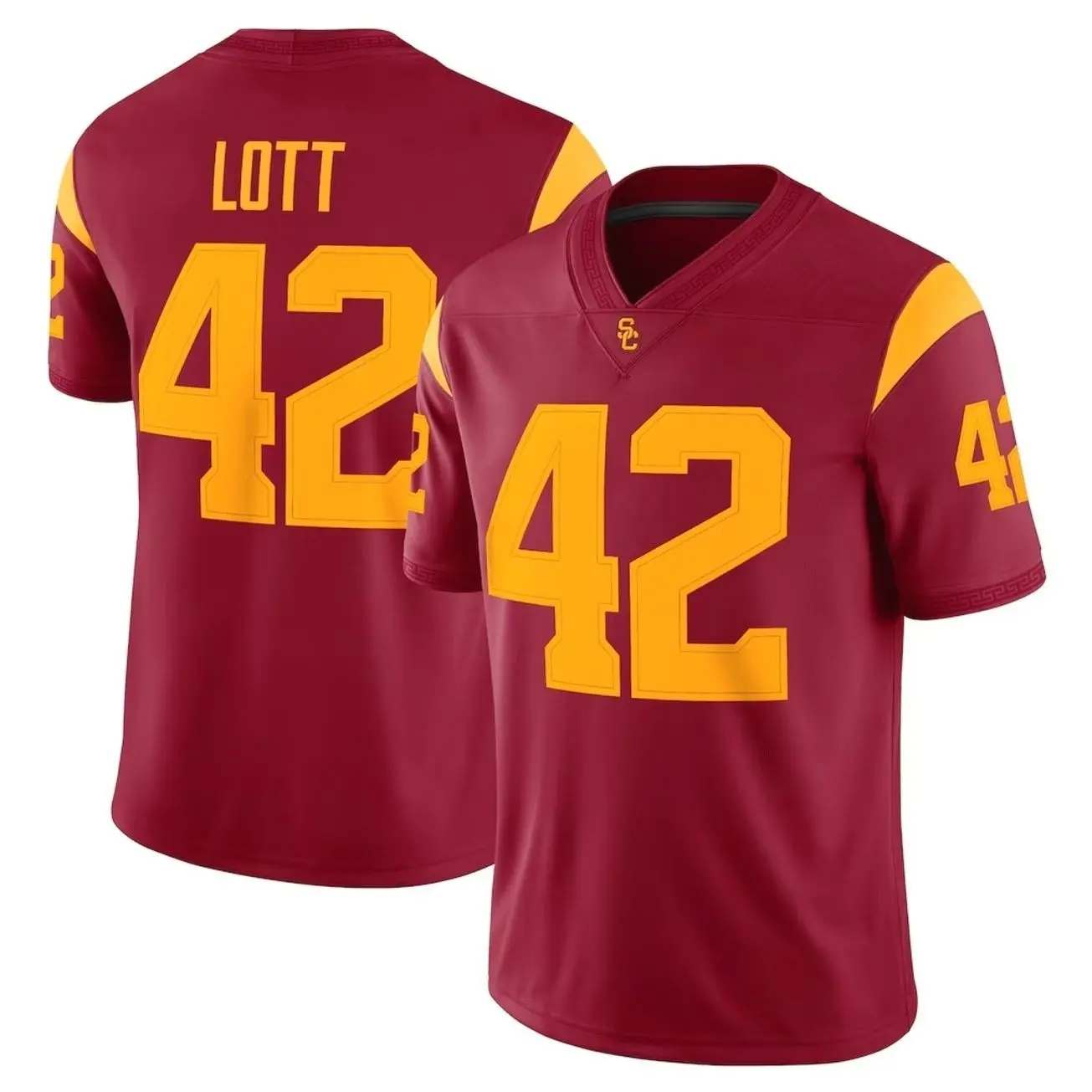 Unisex Football Lott 42 USC Trojans Team Game Football Jersey - Cardinal