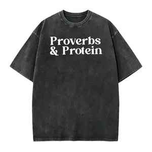 Proverbs & Protein Gym Shirt Christian Workout Motivational T-Shirt