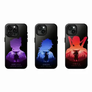 Demon Slayer Silent Edge Trio Case, 3 Designs of Water, Sound & Insect Hashira Aesthetics in Shadow Art, Compatible with iPhone X, 11, 12, 13, 14, 15, 16, 17 & more