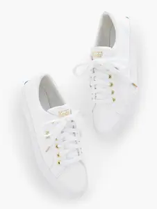 KEDS JUMP KICK LEATHER SNEAKERS