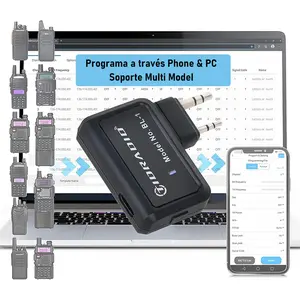 Walkie Talkie Radio Wireless Programmer Compact and Lightweight Phone APP & Computer Fast Programming, Replace Programming Cable, Repeater List Import, Suitable for Most Wireless Radios