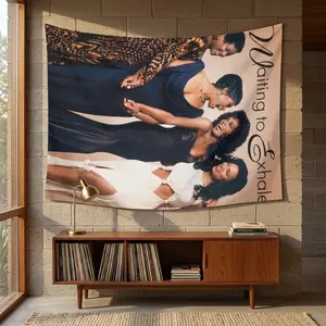 Waiting to Exhale Themed Tapestry, Soft Peach Light Fabric, Tapestry Wall Hanging, Bedroom Wall Art, Living Room Decor, Indoor Outdoor Use, Lightweight