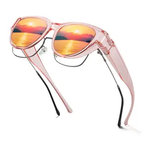 HAOLOTA Fit Over Glasses for Women 9-Layer Polarized Lens UV400 Protection Trendy Round Cat Eye Shades Stylish Fashionable Eyewear