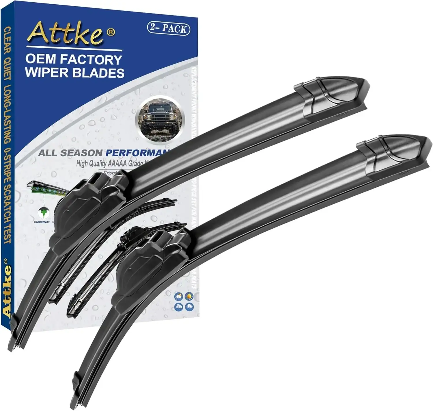 OEM Quality Front Windscreen Wiper Blades for Honda CR-V 2017-2020/Nissan Pathfinder 2013-2020/Rogue 2015-2020 Sentra 2007-2012/Subaru Legacy 2015-2019 (26″+17″ Front Windshield Wiper Blade Set)