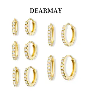 Dearmay 5 Pairs Hoop Earring Sets for Women Summervibes Earring Stack Small Earrings for Women Hypoallergenic Trendy Waterproof Multiple Cartilage Earring for Women Best Gift For Mother' s Day