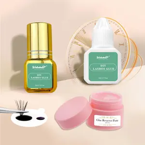 5ml Individual Cluster Lashes Glue & Remover Paste, Long-lasting Waterproof Eyelash Adhesive, Self Application Adhesive, Professional Eye Makeup Tool for Women Cosmetic