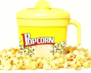 Aottop Stirring Air Popcorn Maker 1L Electric Hot Oil Popcorn Machine 350W 5-Minute Fast Popping Easy to Clean Transparent View Safe Waterproof for Home Party