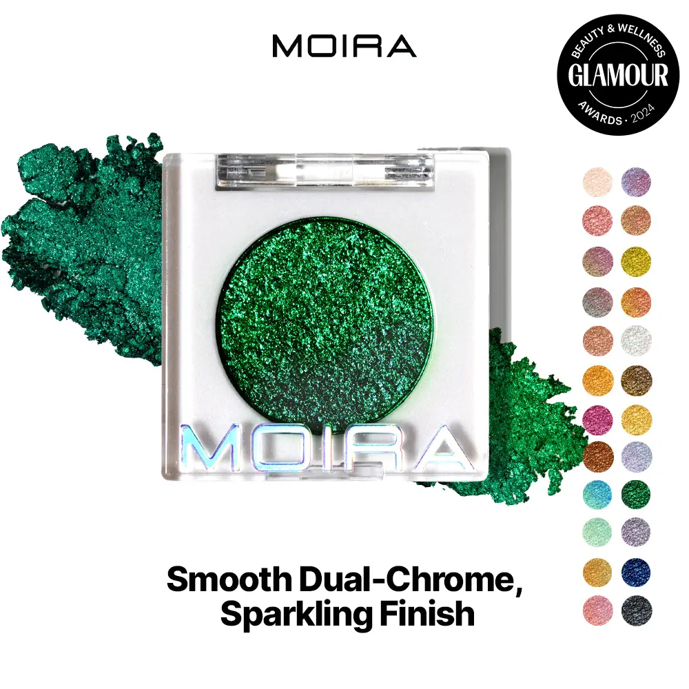 MOIRA | Chroma Light Eye Shadow (021, Good Fortune) | High-Pigment Foiled Finish, Creamy Blendable Microfine Shimmer, 100% Vegan