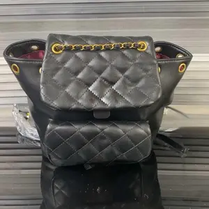 Black Leather Backpack