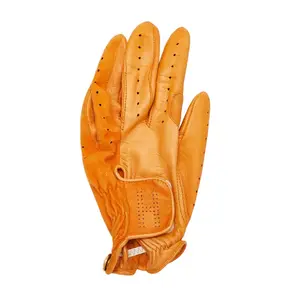 Pre-owned HERMÈS Suede Small Leather Goods H Logo 6 1/2 Nubuck Golf Glove