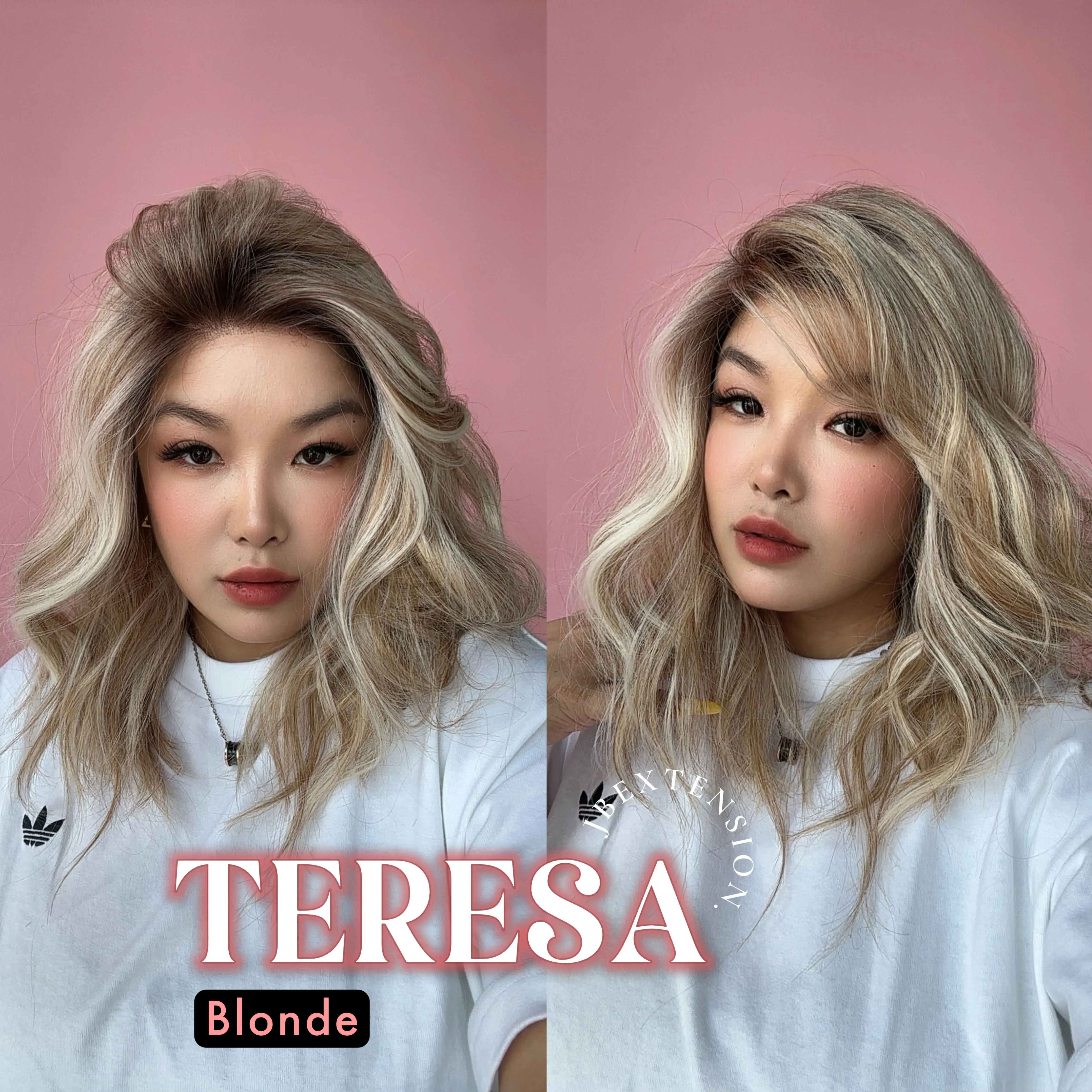 JBEXTENSION 18 Inches Brown Pre-Cut Snowflake Lace Frontlace Glueless Wig TERESA【PERMATEASE】【BENDY EAR TABS】