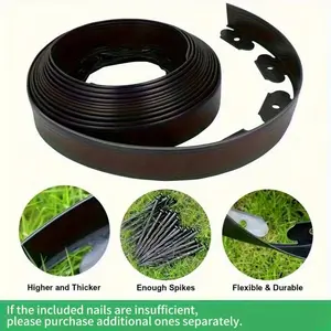 2026 New L-Shaped Grass Stone Isolation Strip, Practical Garden Retaining Wall, Park Lawn Edging, Thickened Tree Ring, Includes Nails