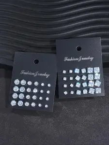 Fashion Simple Rhinestone Decorated Stud Earrings, Ear Studs, Casual Jewelry for Party, Daily Clothing Decor, Trendy All-match & Exquisite Jewelry for Birthday Gift, Earrings Set