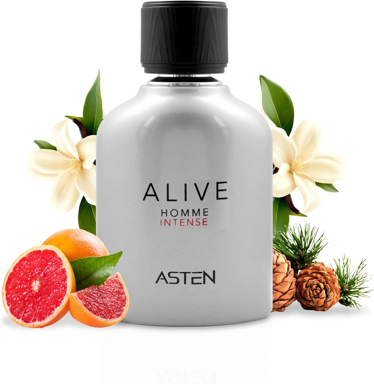 Asten Alive Homme Intense Eau De Parfum 100ml - Modern Masculinity with Bergamot Lemon Black Pepper & Patchouli