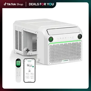 ZAFRO[DealsForYouDays] (32dB,10K/12K BTU) U Shaped Inverter Window Air Conditioner, Ultra Quiet,Smart Air Conditioner Window Unit, App/Voice/Remote, Saddle Window AC Unit with Cool/Dry/Fan Modes